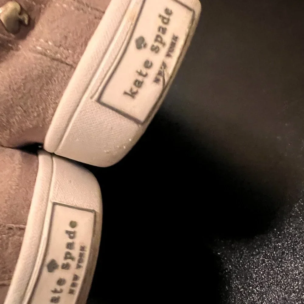 Kate Spade 6.5 cream leather lillie slip on sneakers